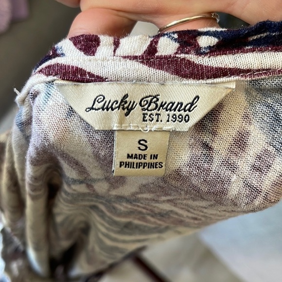 Lucky Brand Torpical Leaf Print Sleeveless Top Size Small - Picture 3 of 8